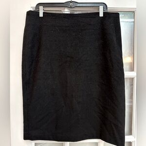 Vintage Lord & Taylor Black Wool Pencil Skirt Knee-length Work Career Size 12